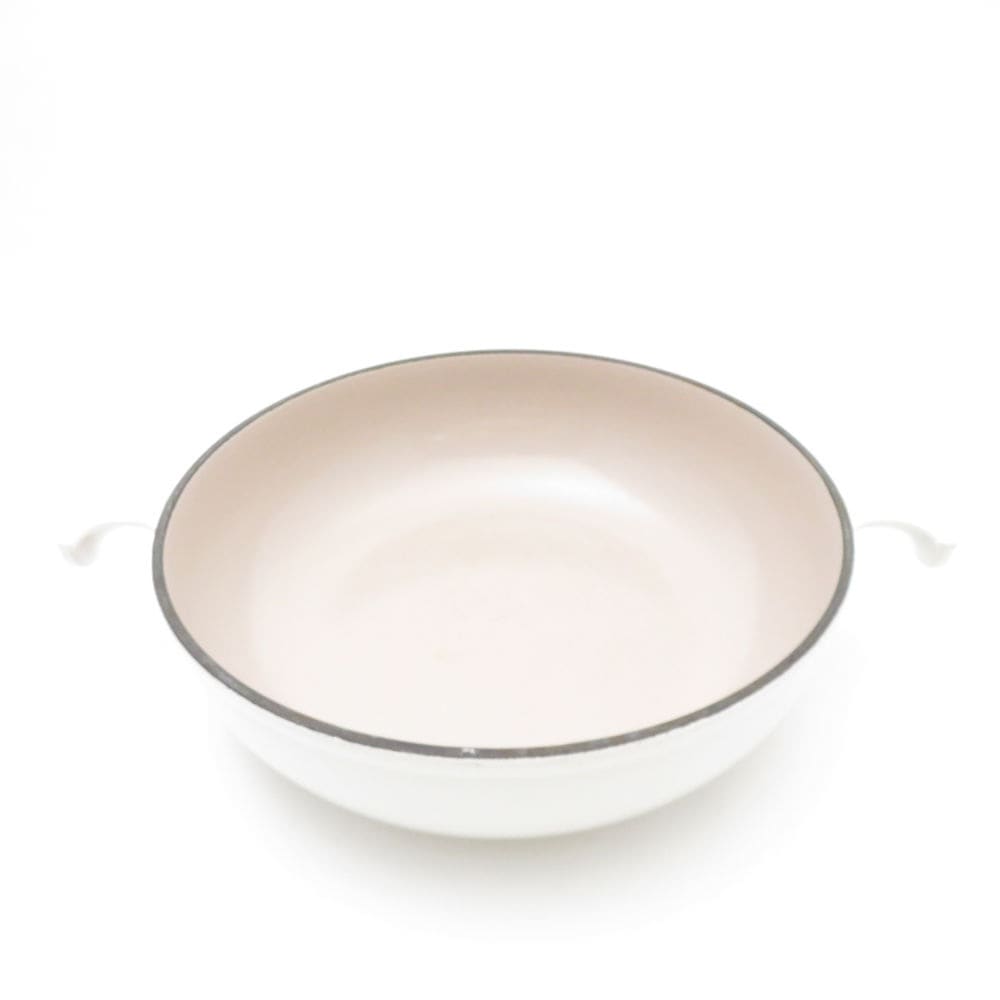 美品 Le Creuset ルクルーゼ Enzo Mari エンツォ マリ 浅型両手鍋 1点 ママ 23cm ヴィンテージ 料理 キッチン SU9989P1 【中古】