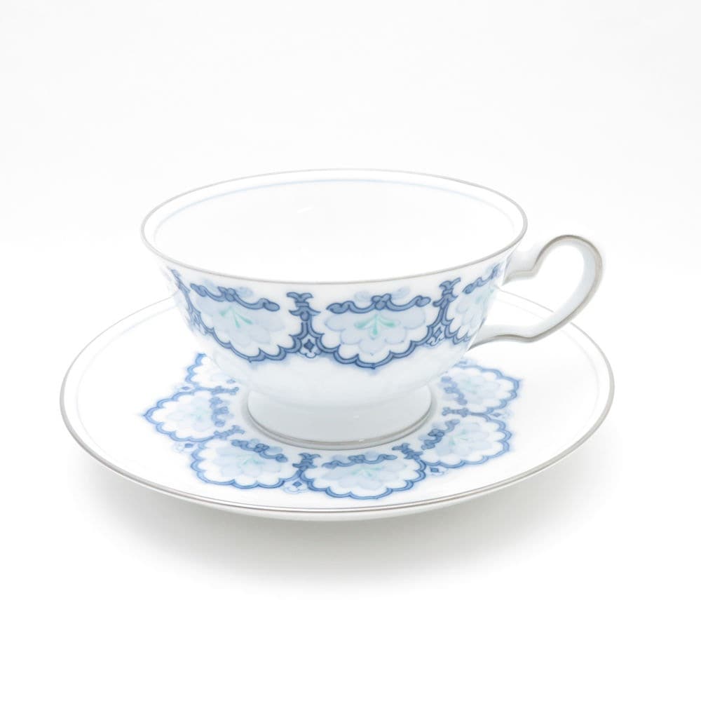 美品 OKURA 大倉陶園 呉須正倉院 カップ＆ソーサー 1客 ティー コーヒー 碗皿 SO2350J2 【中古】