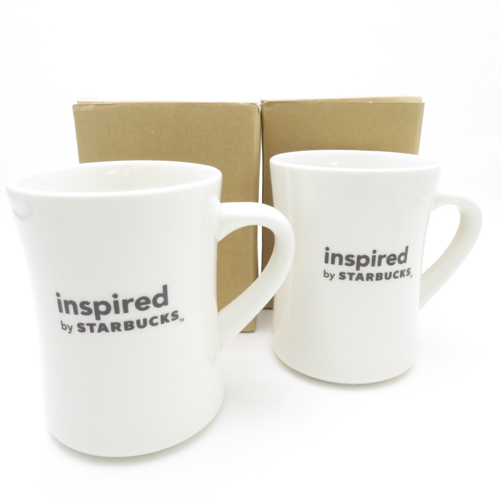 未使用 STARBUCKS スターバックス マグカップ 2点 ペア inspired inspireddy SM3583Q3 【中古】