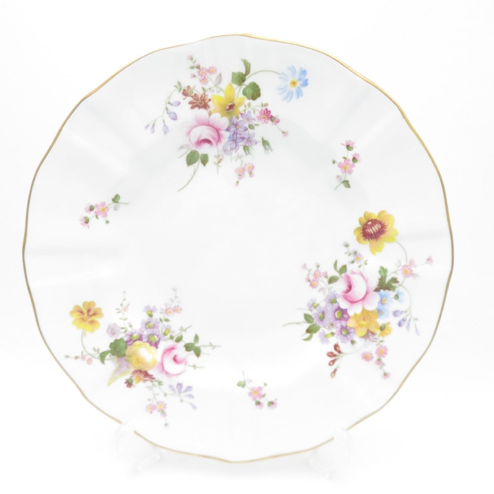 美品 Royal Crown Derby ロイヤルクラウンダービー ダービーポジー 大皿 27cmプレート ディナー 花柄 金彩 英国 SU10311B4 【中古】