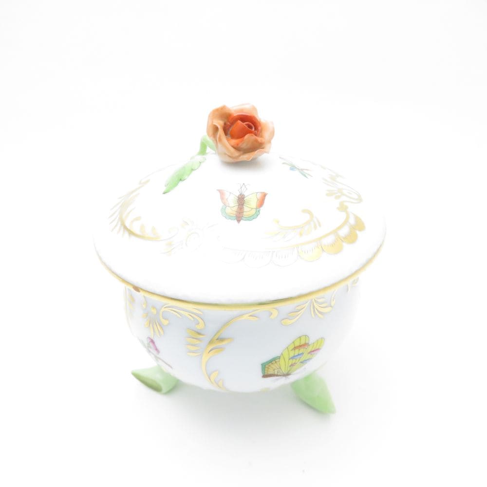 美品 Herend ヘレンド 小物入れ 脚付きボンボン入れ ST406X1 【中古】