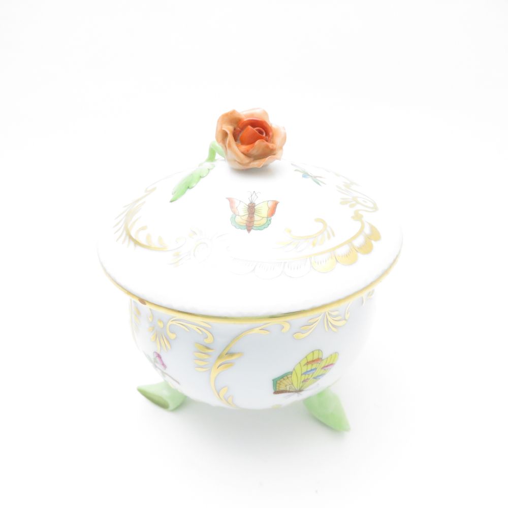 美品 Herend ヘレンド 小物入れ 脚付きボンボン入れ ST406X1 【中古】