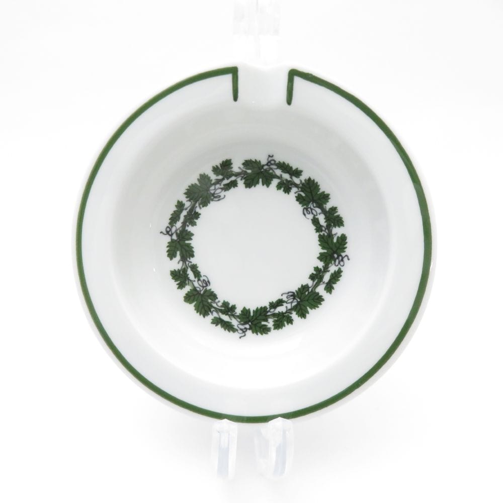 美品 MEISSEN マイセン ヴァインリーフ ワインリーフ アッシュトレイ 灰皿 小物入れ インテリア 葉 白磁 SU10477A2 【中古】