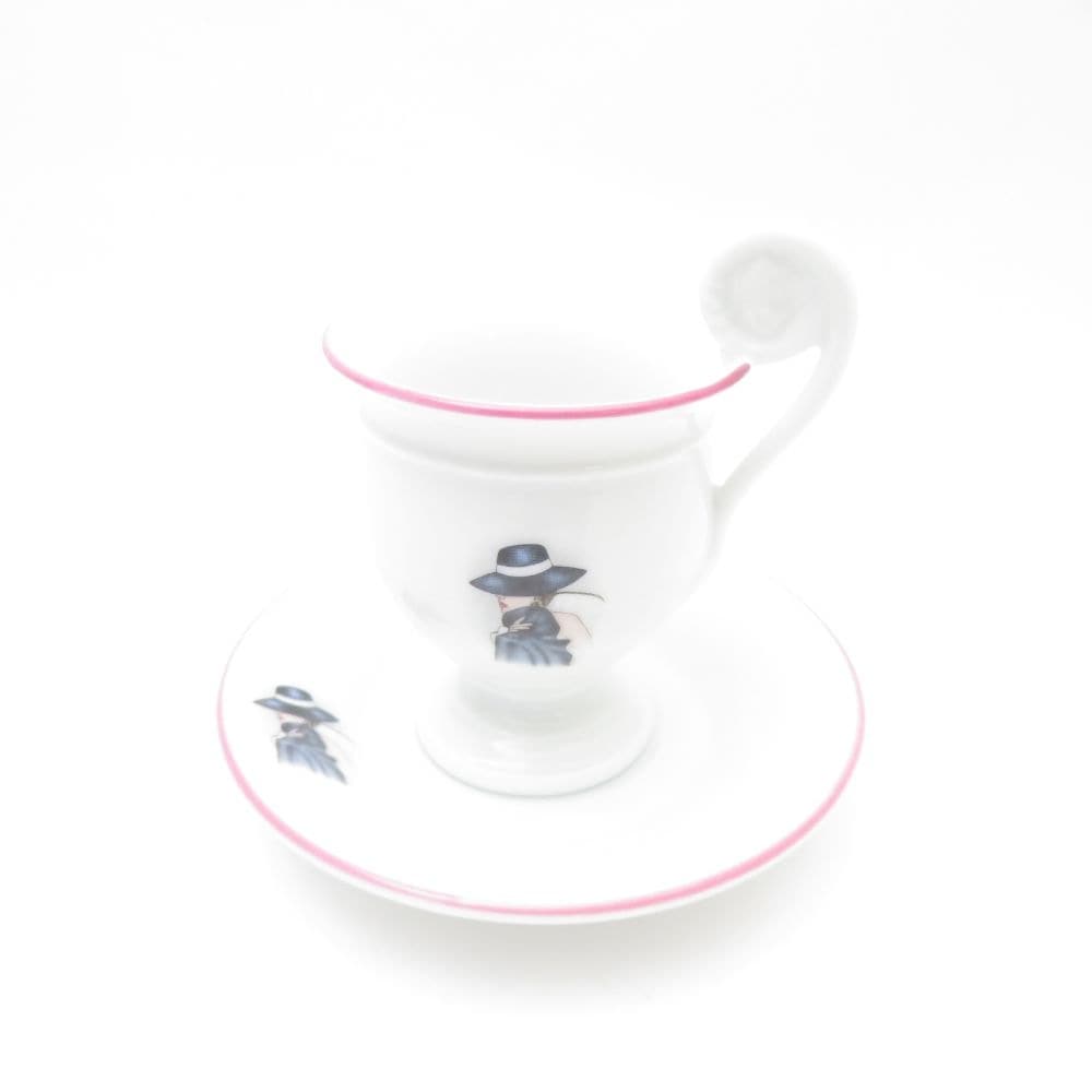 美品 Richard Ginori リチャードジノリ チョコレートカップ＆ソーサー レア 希少 SY11268E2 【中古】