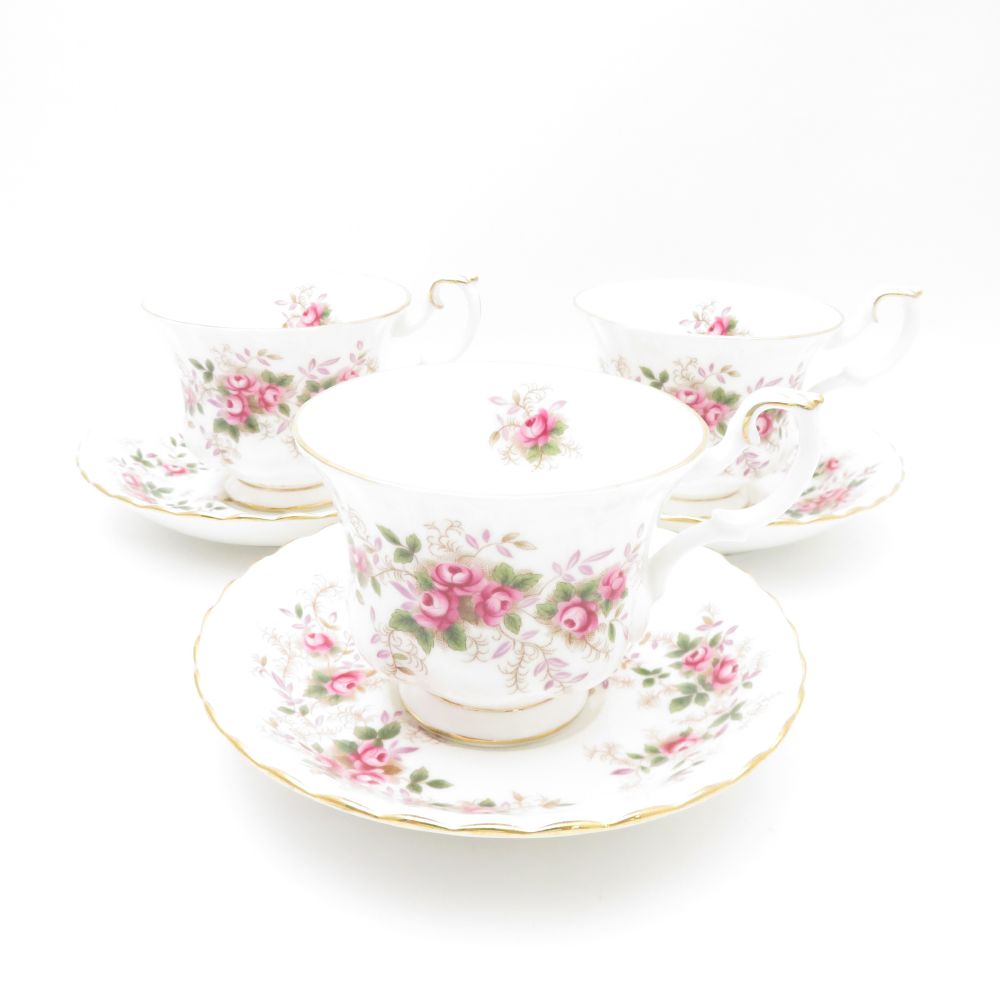  ROYAL ALBERT ロイヤルアルバート ラベンダーローズ カップ＆ソーサー 3客 セット 薔薇 バラ SM3714X1 【中古】