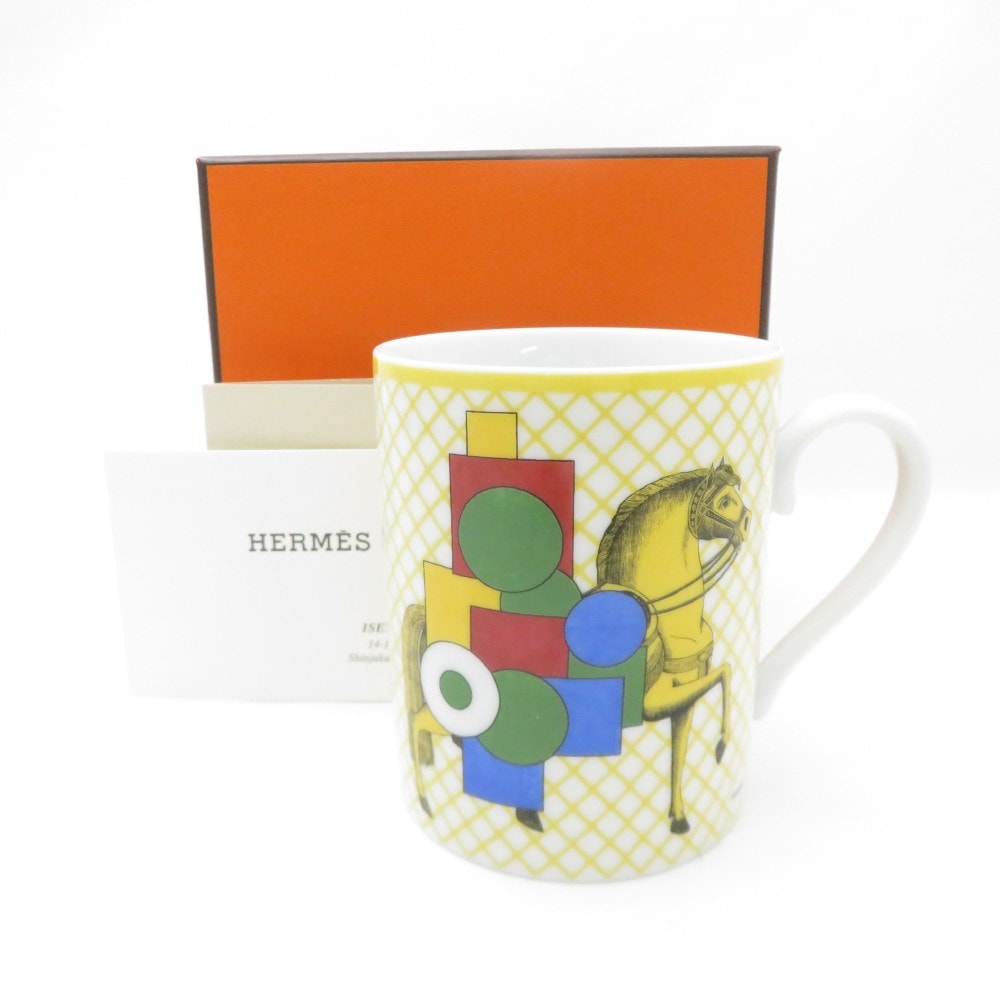 未使用 HERMES エルメス カヴァリエ アン フォルム マグカップ 陶器 ST429V2 【中古】