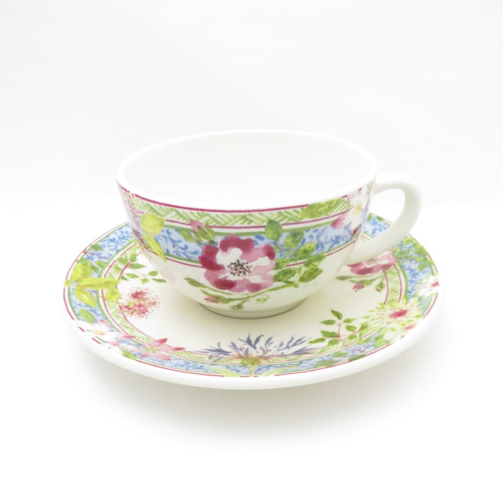 Gien ジアン Millefleurs ミルフルール ティーカップ＆ソーサー SY11700P1 【中古】