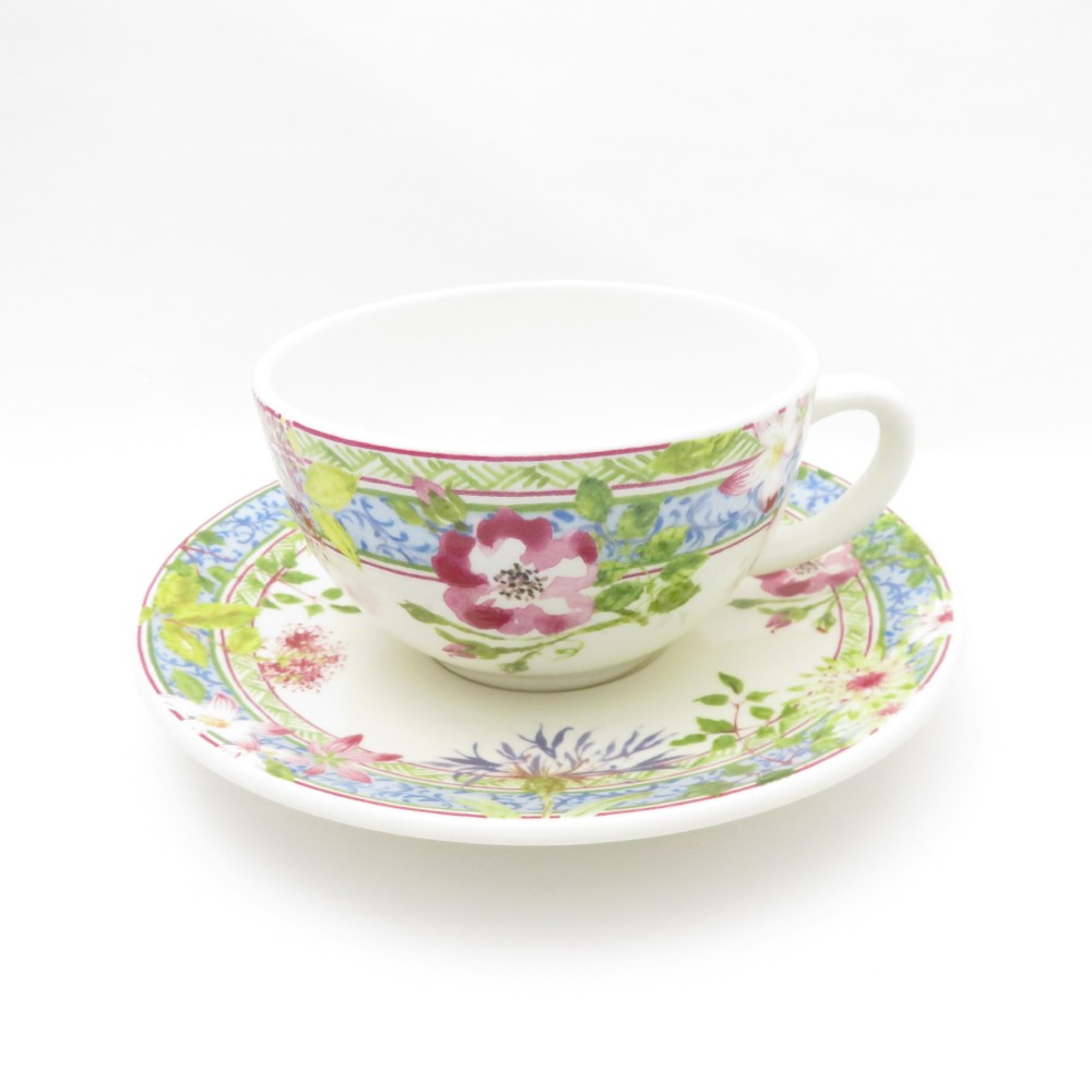 Gien ジアン Millefleurs ミルフルール ティーカップ＆ソーサー SY11700P1 【中古】