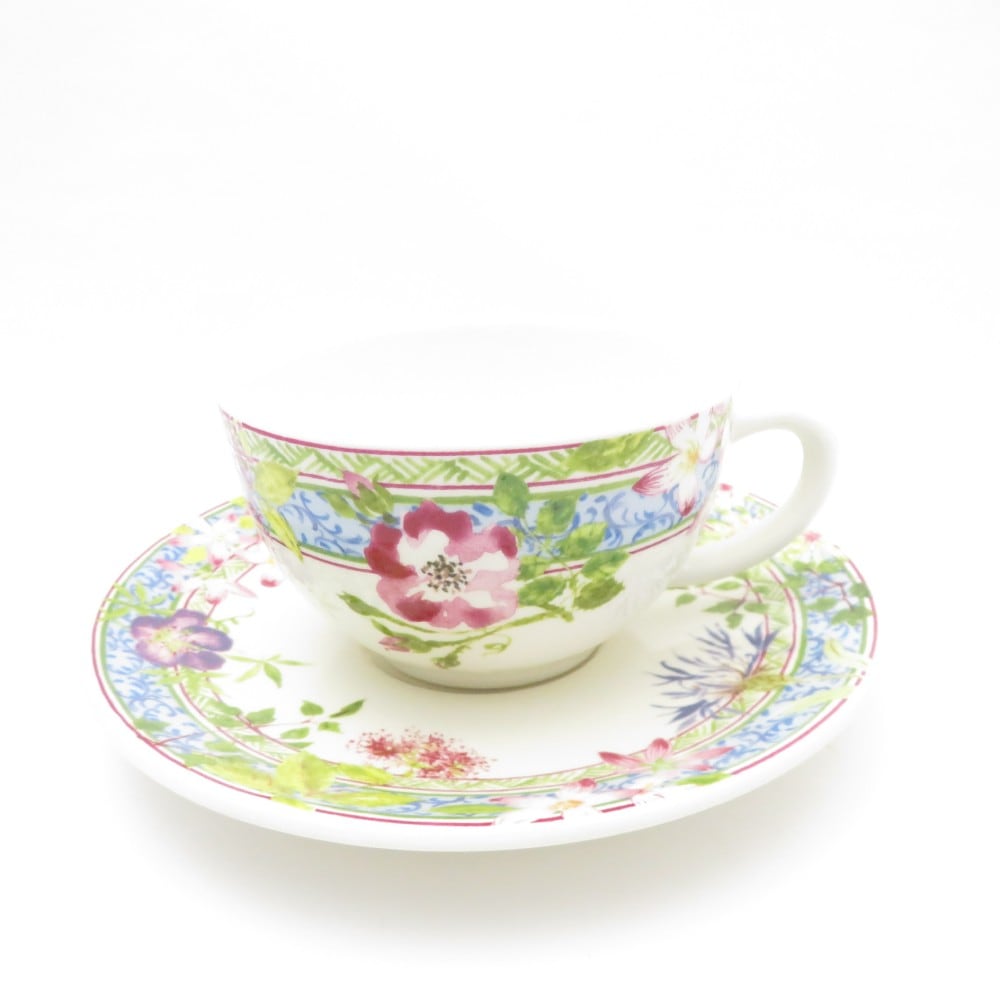 Gien ジアン Millefleurs ミルフルール ティーカップ＆ソーサー SY11701P1 【中古】