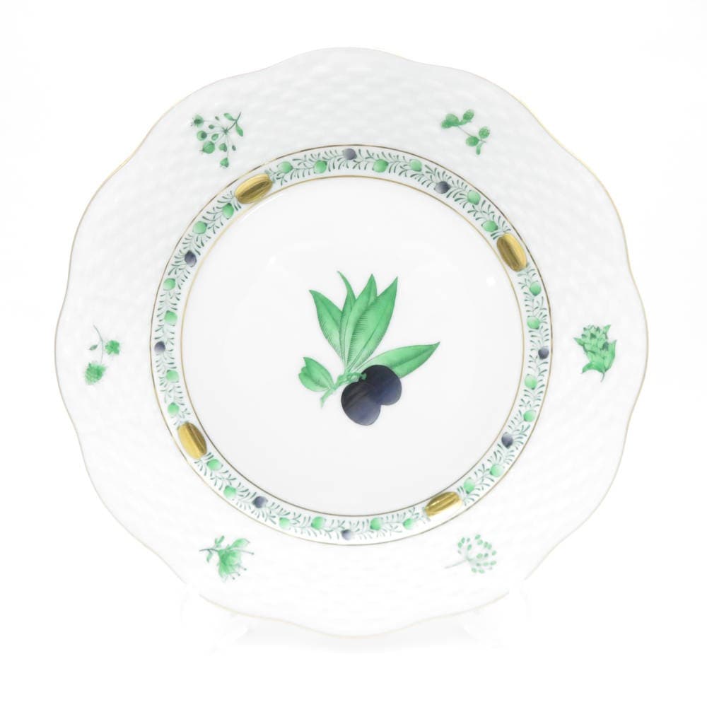 美品 Herend ヘレンド アピシウスのハーブ HA 517 中皿 1枚 19cmプレート ケーキ デザート SY12019K2 【中古】