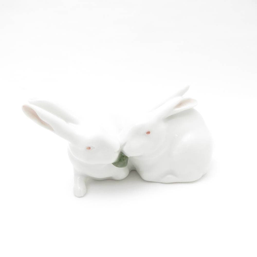 ROYAL COPENHAGEN ロイヤルコペンハーゲン 2004年 Pair of Rabbits ウサギのペア イヤーフィギュリン 1点 SM3778L1 【中古】