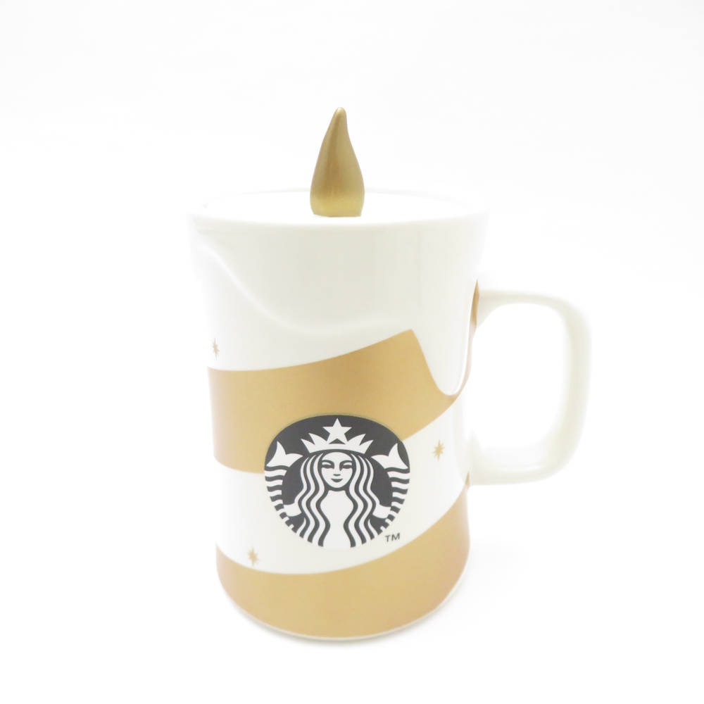 未使用 STARBUCKS スターバックス ホリデー2020 マグキャンドル 蓋付き マグカップ 1点 コップ コーヒー スタバ SY11989L1 【中古】