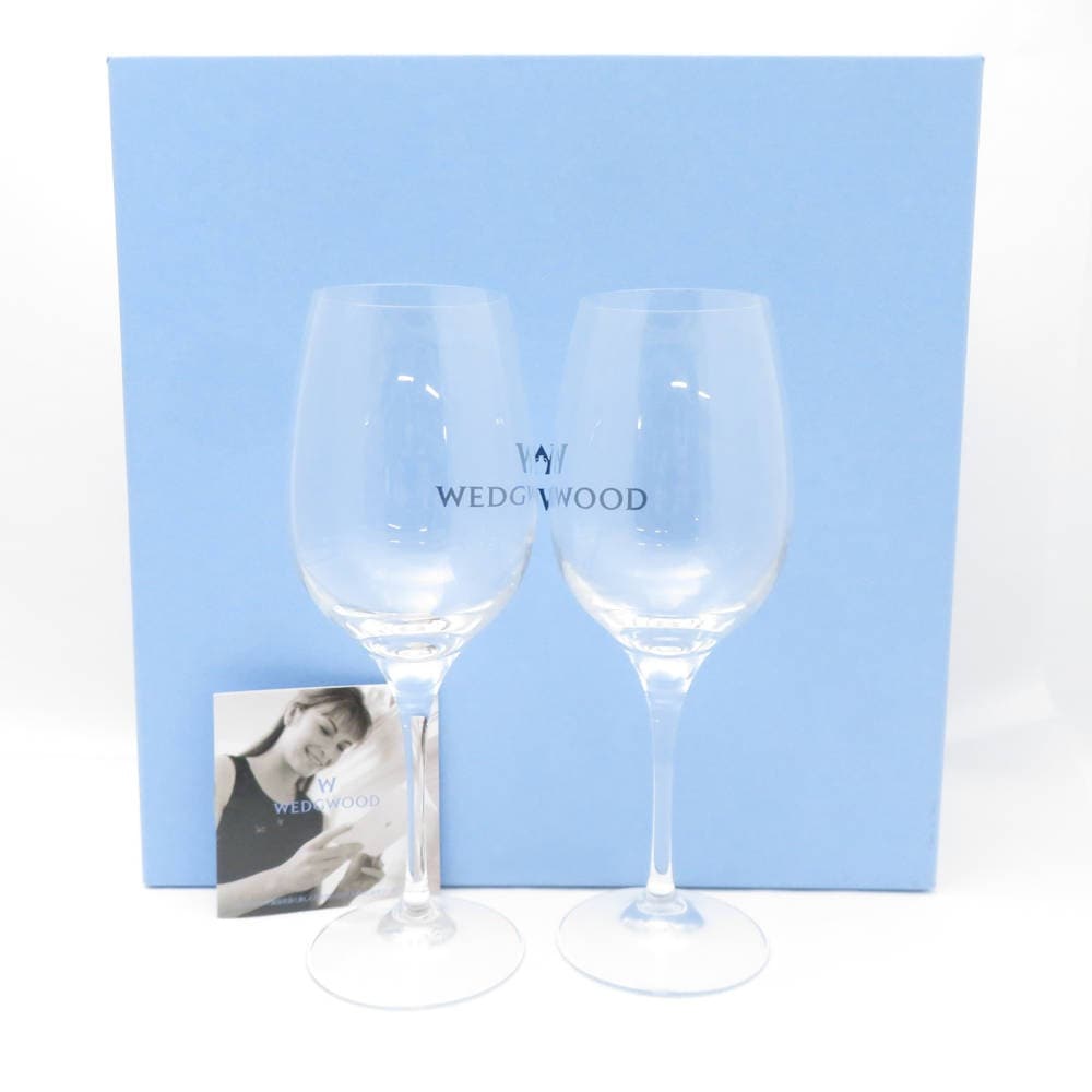美品 WEDGWOOD ウェッジウッド コンチェットベッロ ワイングラス 2客 ペア H21 SU10962C1 【中古】