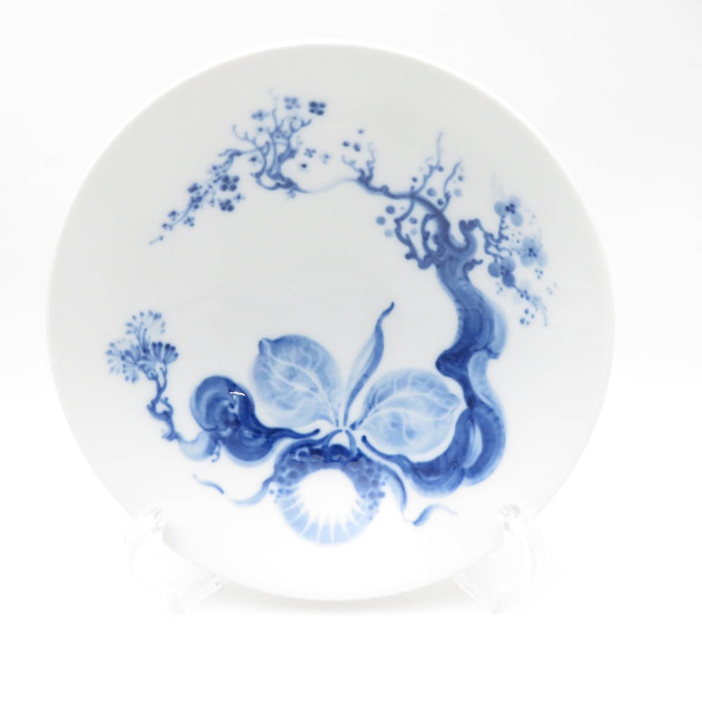 美品 MEISSEN マイセン ブルーオーキッド 824001/54621 ボウル 1枚 ディッシュ 17cmプレート 深皿 青 白磁 花 SU11015C2 【中古】