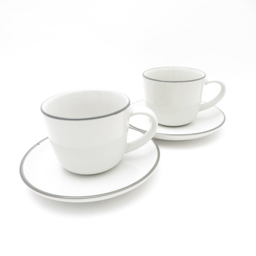美品 ROYAL DOULTON ロイヤルドルトン Bread Street ブレッドストリート コーヒーカップ&ソーサー 2客 ペア Gordon Ramsay レア SY12083B2 【中古】