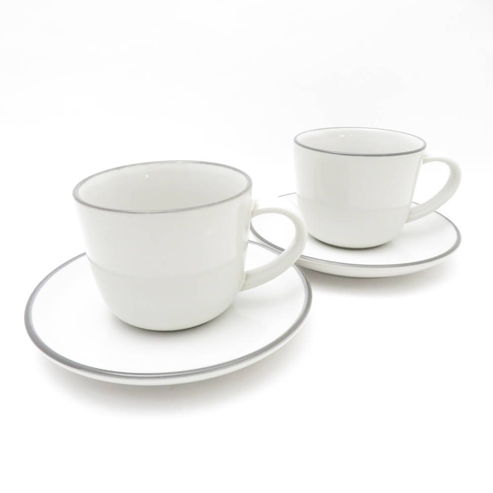 美品 ROYAL DOULTON ロイヤルドルトン Bread Street ブレッドストリート コーヒーカップ&ソーサー 2客 ペア Gordon Ramsay レア SY12085B2 【中古】