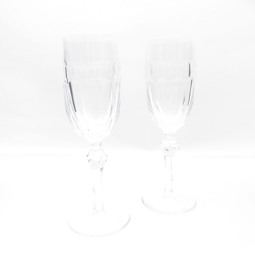 美品 WATER FORD ウォーターフォード CURRAGHMORE シャンパングラス 2客 クリスタル シャンパンフルート SY11784A2 【中古】