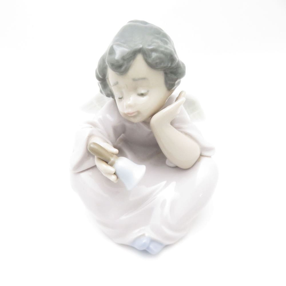 美品 LLADRO リヤドロ 5728 天国のチャイム フィギュリン 天使 置物 陶器人形 オブジェ SU11511E2 【中古】