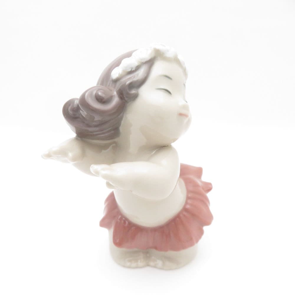 美品 NAO ナオ フラガール フィギュリン 陶器 置物 女の子 ハワイ限定 ST455L1 【中古】
