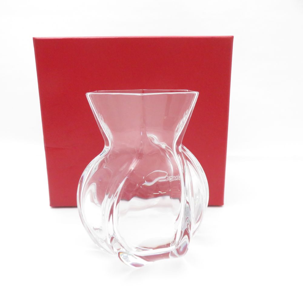 美品 Baccarat バカラ コローユ 花瓶 クリスタル 花びん 花生 SY11537G2 【中古】
