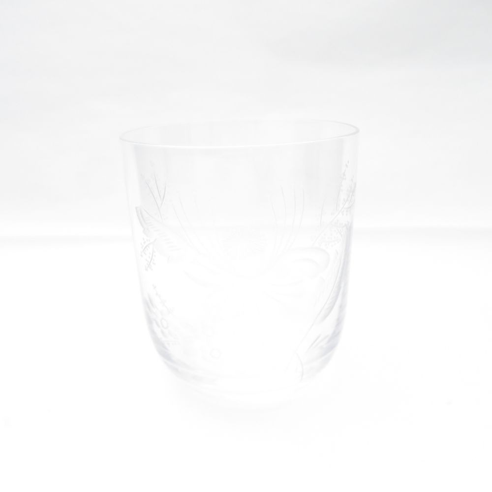美品 Meissen Crystal マイセンクリスタル タンブラー クリスタル グラス フラワー SY11539G2 【中古】