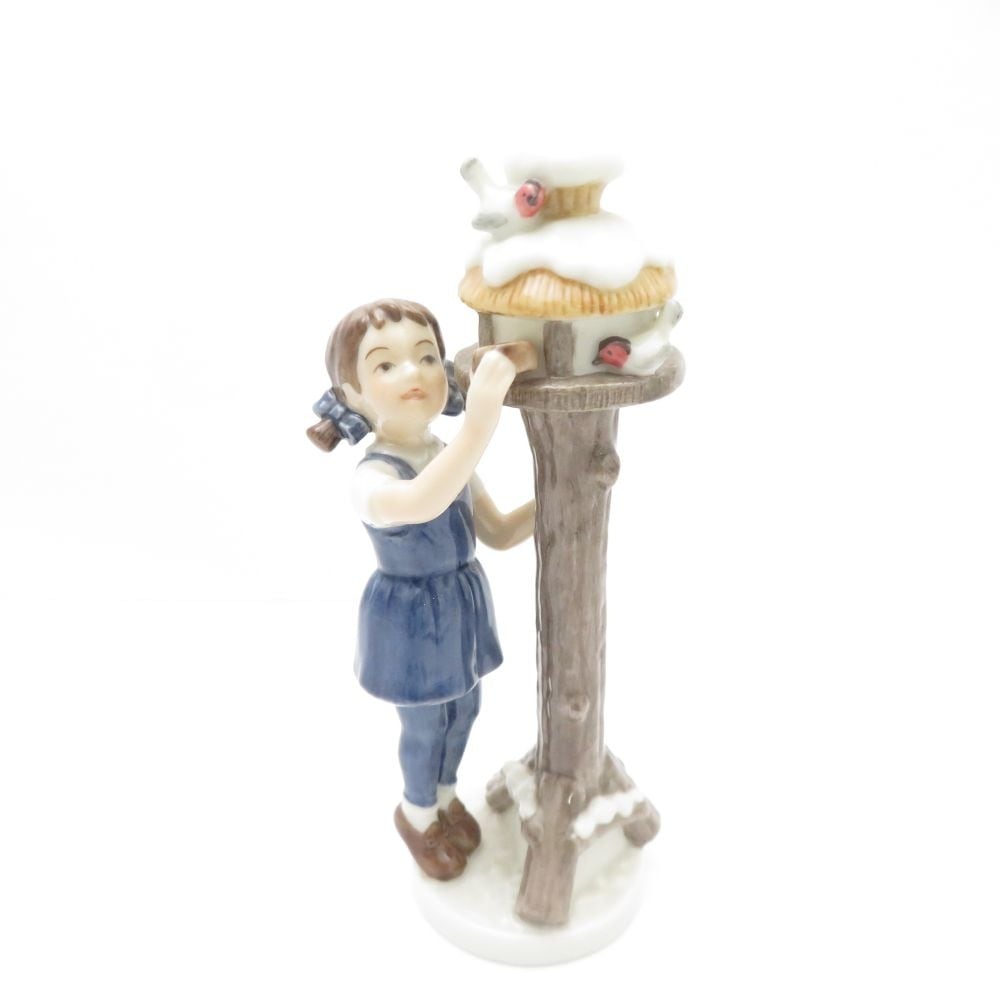 美品 ROYAL COPENHAGEN ロイヤルコペンハーゲン 757 少女と鳥 フィギュリン 陶器人形 SY11587G2 【中古】