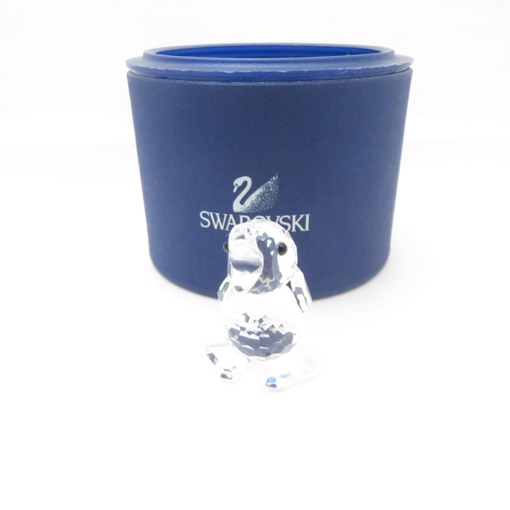 美品 SWAROVSKI スワロフスキー 雄ガモ 2005年 カモ Drake Mini ドレーク ミニ フィギュリン クリスタル オブジェ 鳥 置物 クリア インテリア SU11721B2 【中古】