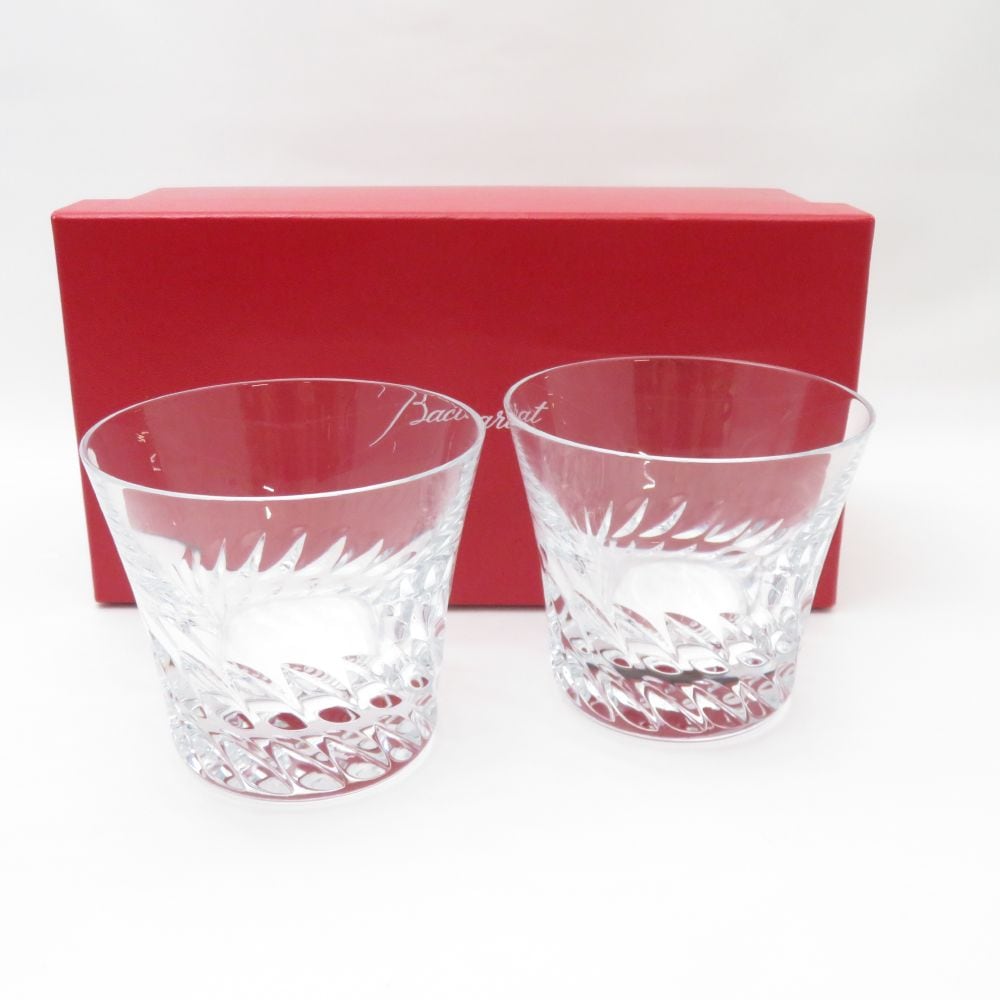 美品 Baccarat バカラ グローリア 2016 タンブラー 2点 クリスタル ペア ロックグラス オールドファッション SU11910U2 【中古】