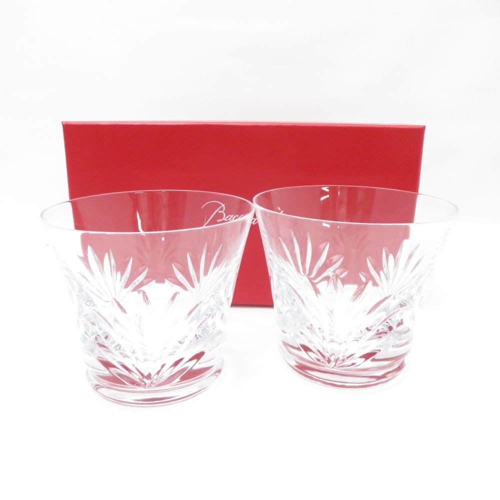 美品 Baccarat バカラ ルテシア 2024 タンブラー 2点 クリスタル ペア ロックグラス オールドファッション SU12054T2 【中古】