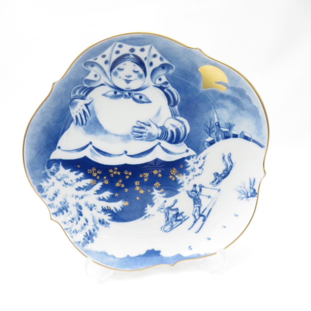 美品 MEISSEN マイセン 2001年 Frau Holle ホレおばさん 中皿 イヤープレート インテリア 飾り皿 SO3329L1 【中古】