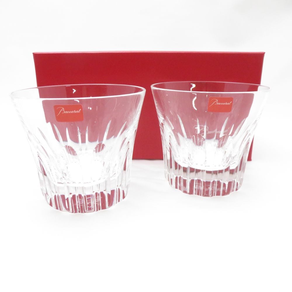 美品 Baccarat バカラ エトナ 2011 タンブラー 2点 ペア クリスタル ロックグラス オールドファッション SC7771H2 【中古】
