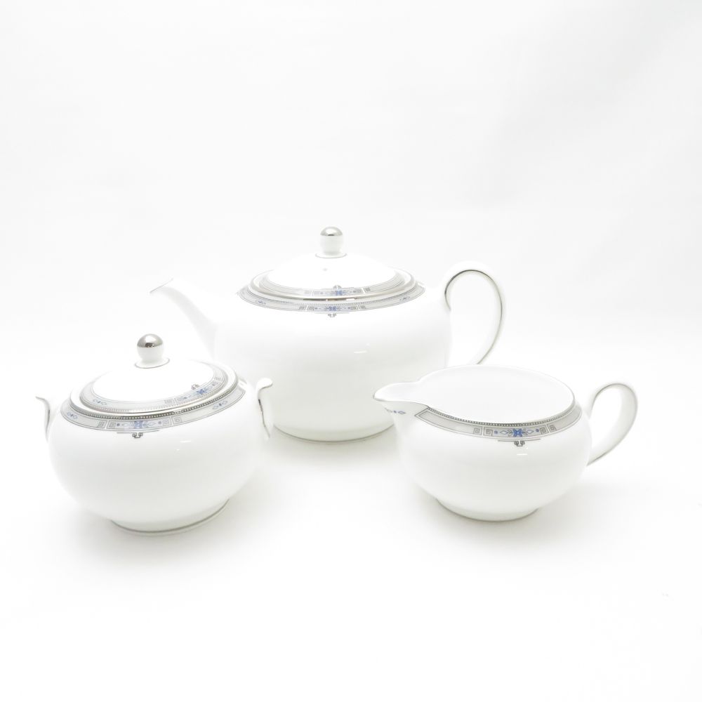 WEDGWOOD ウェッジウッド アムハースト ティ-ポット&シュガー&クリーマー 3点 セット SK73J1 【中古】
