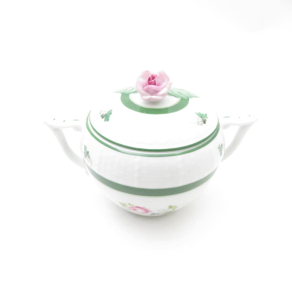 美品 Herend ヘレンド ウィーンの薔薇 666 VRH シュガーポット 1点 バラ SY12580H1 【中古】