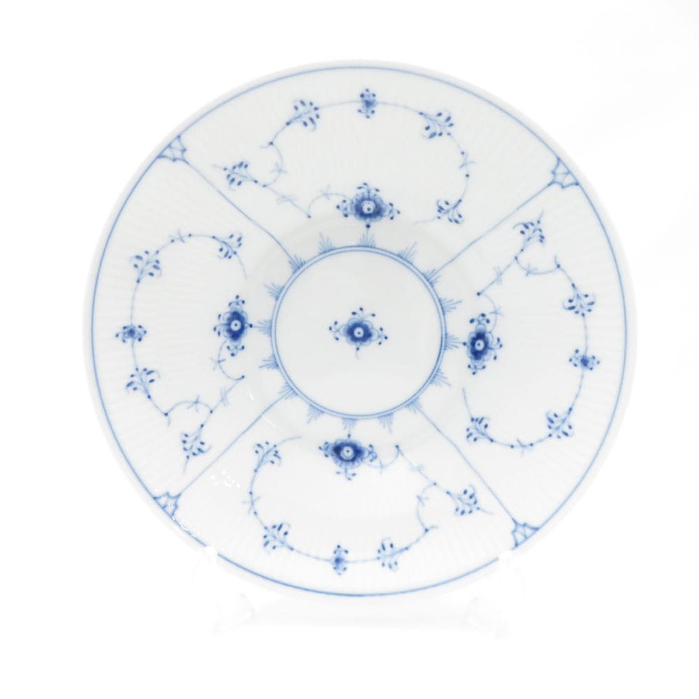 美品 ROYAL ALBERT ロイヤルアルバート ブルーフルーテッド プレイン 中皿 パスタ 24cmプレート SN284F2 【中古】