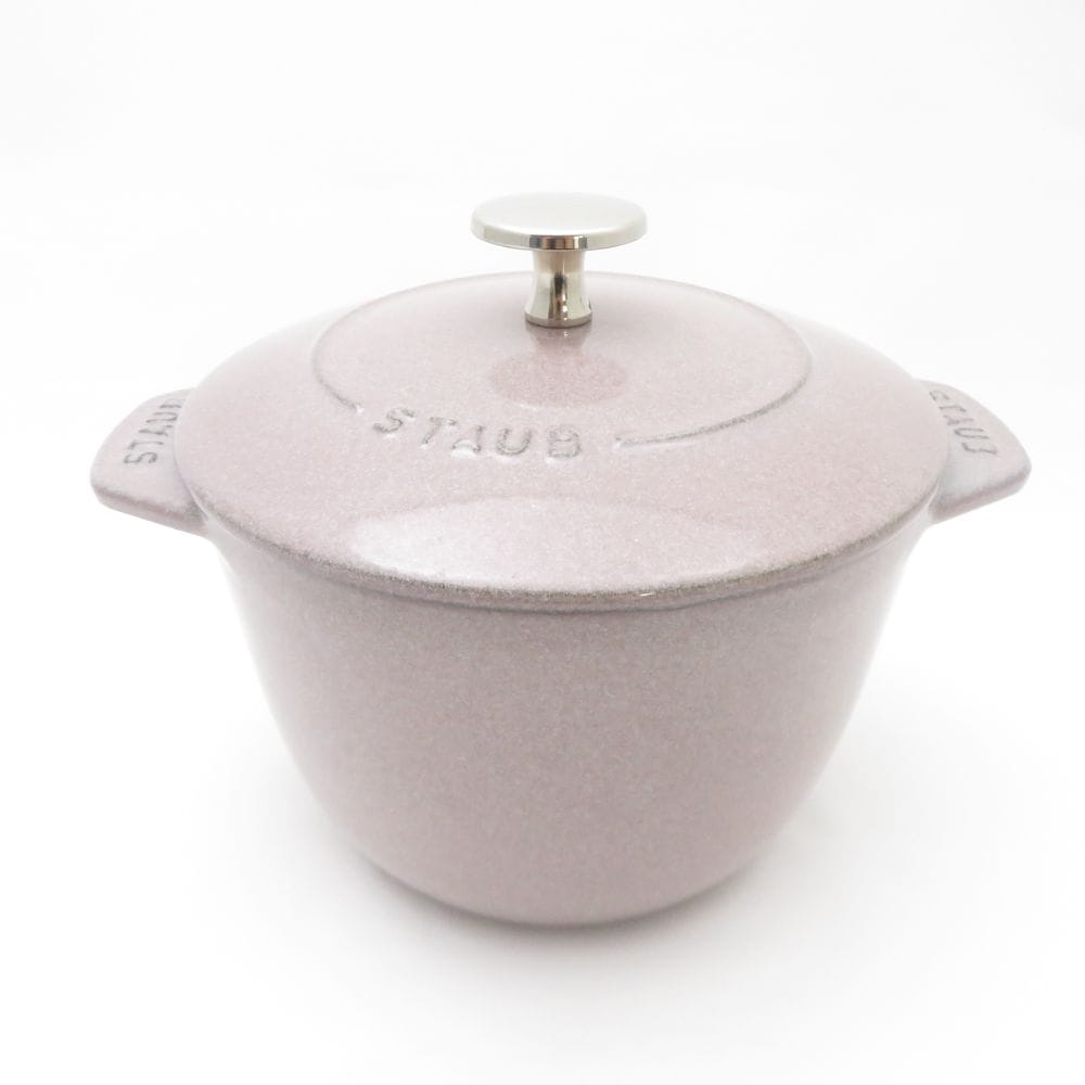 美品 STAUB ストウブ ラ・ココット de GOHAN 16 ラ ココット デ ゴハン 両手鍋 シフォンローズ 鋳物 ホーロー SN288Z 【中古】