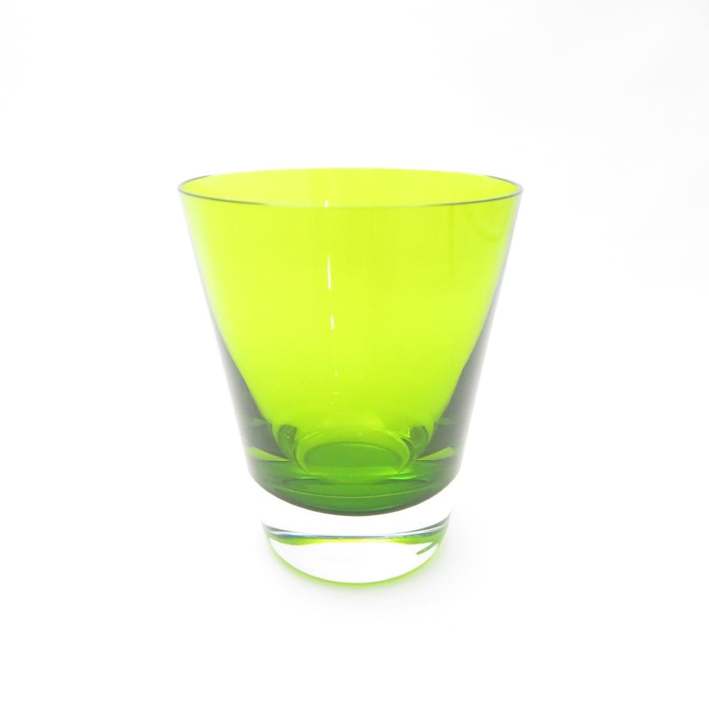 美品 Baccarat バカラ モザイク タンブラー クリスタル H11.5cm ライトグリーン ロックグラス SC7898V2 【中古】