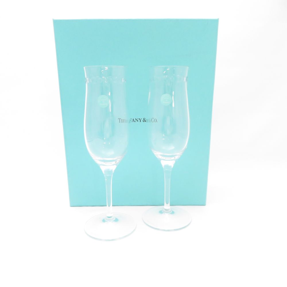未使用 TIFFANY＆Co. ティファニー スウィング シャンパングラス 2客 ペア 高さ20cm SM4041X2 【中古】