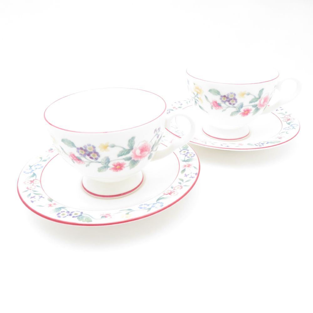 美品 ROYAL ALBERT ロイヤルアルバート マーガレット カップ＆ソーサー 2客 ペア ティー コーヒー 花柄 フラワー SU12159X2 【中古】