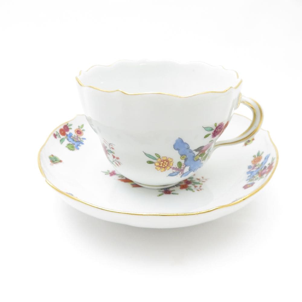MEISSEN マイセン 竹虎 ティーカップ＆ソーサー 柿右衛門 シノワズリ レア 希少 SY12648L2 【中古】