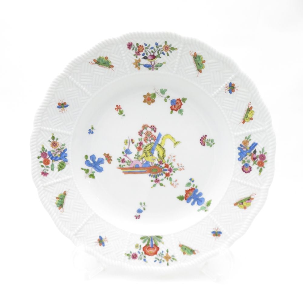 MEISSEN マイセン 竹虎 中皿 22cmプレート 柿右衛門 シノワズリ レア 希 SY12650L2 【中古】