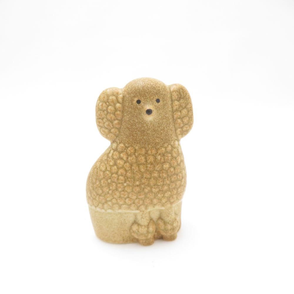 美品 Lisa Larson リサラーソン ミニケンネル プードル 右 ライト オブジェ 陶器 犬 フィギュリン 置物 北欧雑貨 インテリア SU12544B4 【中古】