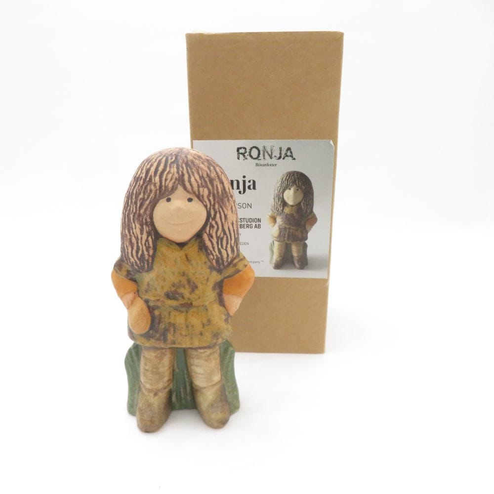 美品 Lisa Larson リサラーソン Ronja ローニャ Keramikstudion Gustavsberg AB フィギュリン 陶器人形 置物 北欧オブジェ レア 希少 インテリア SU12549B4 【中古】