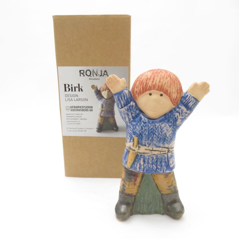 美品 Lisa Larson リサラーソン Birk ビルク Keramikstudion Gustavsberg AB フィギュリン 陶器人形 置物 北欧オブジェ レア 希少 インテリア SU12550B4 【中古】