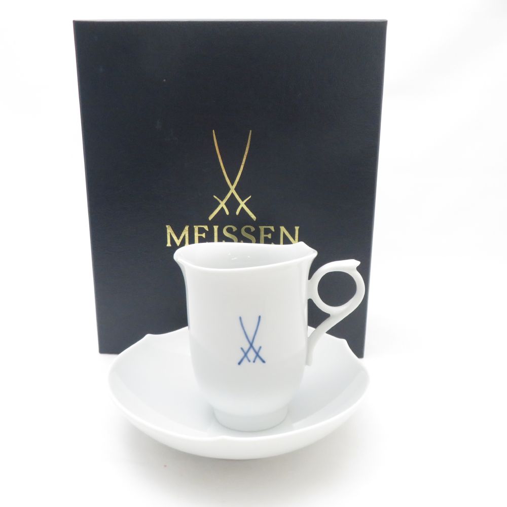 未使用 MEISSEN マイセン 剣マーク コーヒーカップ＆ソーサー 双剣 SC8014V1 【中古】