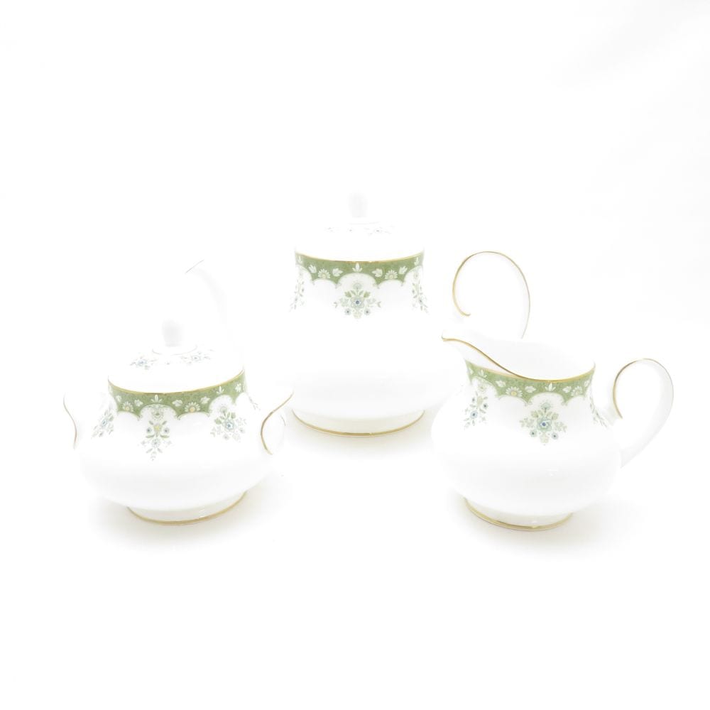 ROYAL DOULTON ロイヤルドルトン ASHMONT アシュモント ティーポット クリーマー シュガー 3点 セット 茶器 クリーム ミルク 砂糖 英国 SU12562H1 【中古】