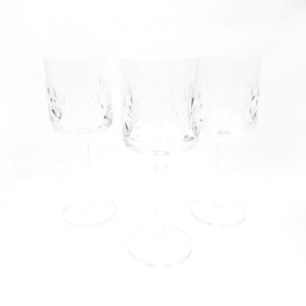 美品 WEDGWOOD ウェッジウッド ワイングラス 3客 セット ステム クリア クリスタル SU12564H1 【中古】