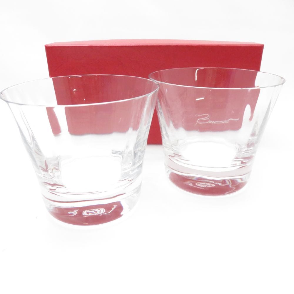 美品 Baccarat バカラ ミルニュイ タンブラー 2点 クリスタル ペア 大 ロックグラス オールドファッショ SU12619H1 【中古】