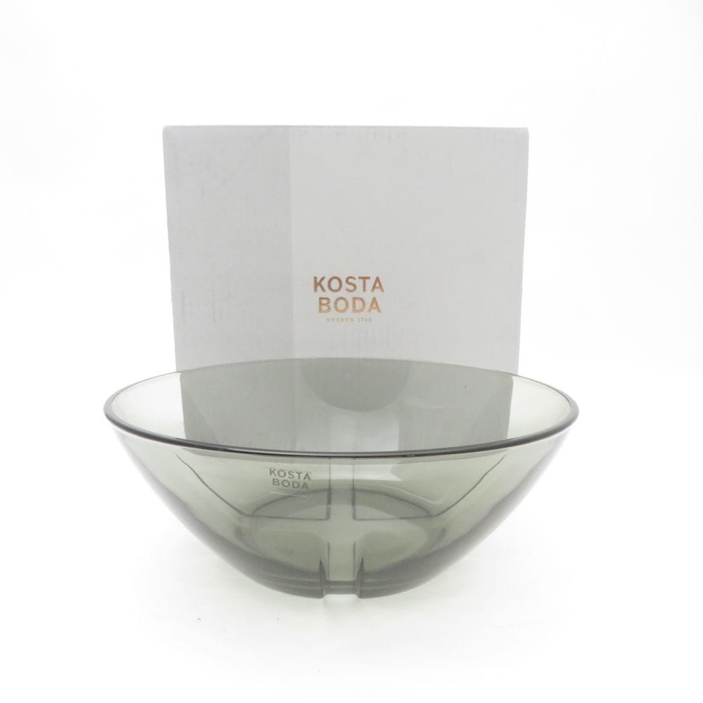 美品 KOSTA BODA コスタボダ Bruk. ボウル Smokey Grey 深皿 ディープ SY12768B3 【中古】