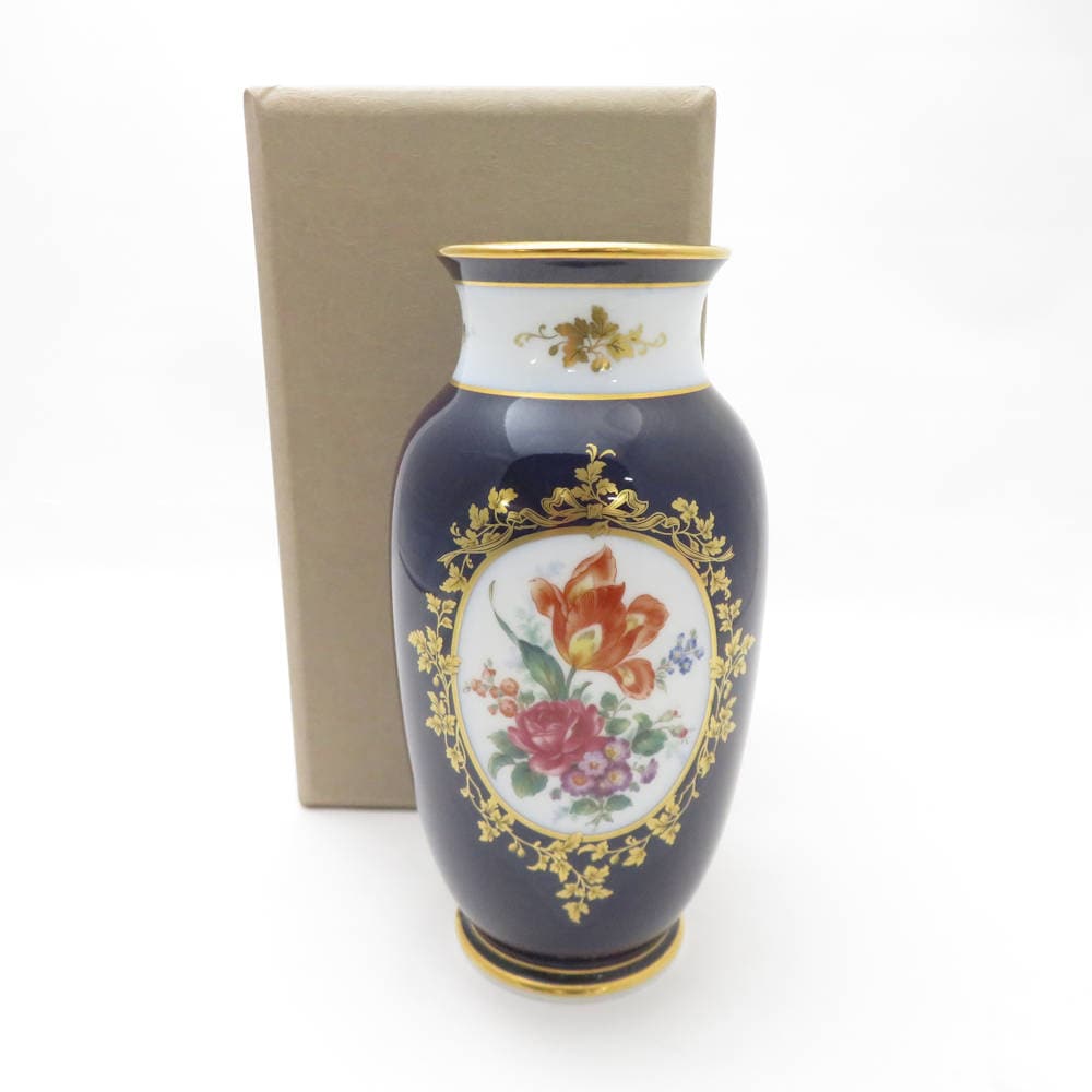 Noritake ノリタケ スタジオコレクション 9981/T555 花瓶 1点 20.5cm フラワーベース 花柄 花器 SC8143F1 【中古】