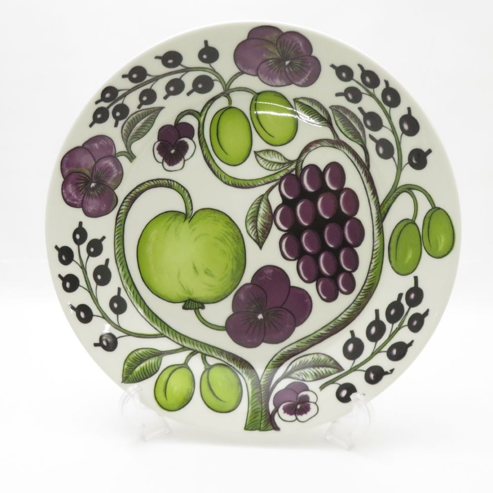 未使用 ARABIA アラビア パラティッシ パープル 中皿 26cmプレート ディナー 旧ロゴ 北欧 SO3422D2 【中古】